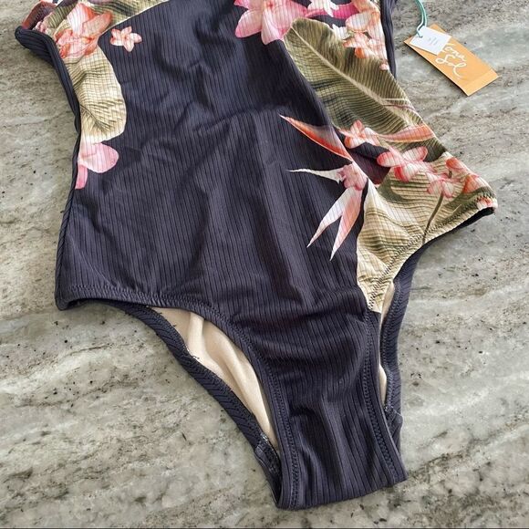 Nwt Kona Sol Tropical Floral One Piece Swimsuit - Picture 5 of 10